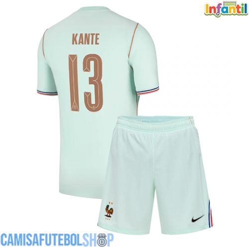 Camisa de time de futebol França Kante #13 Replicas 2º Equipamento Infantil Mundo 2026 Manga Curta (+ Calças curtas)